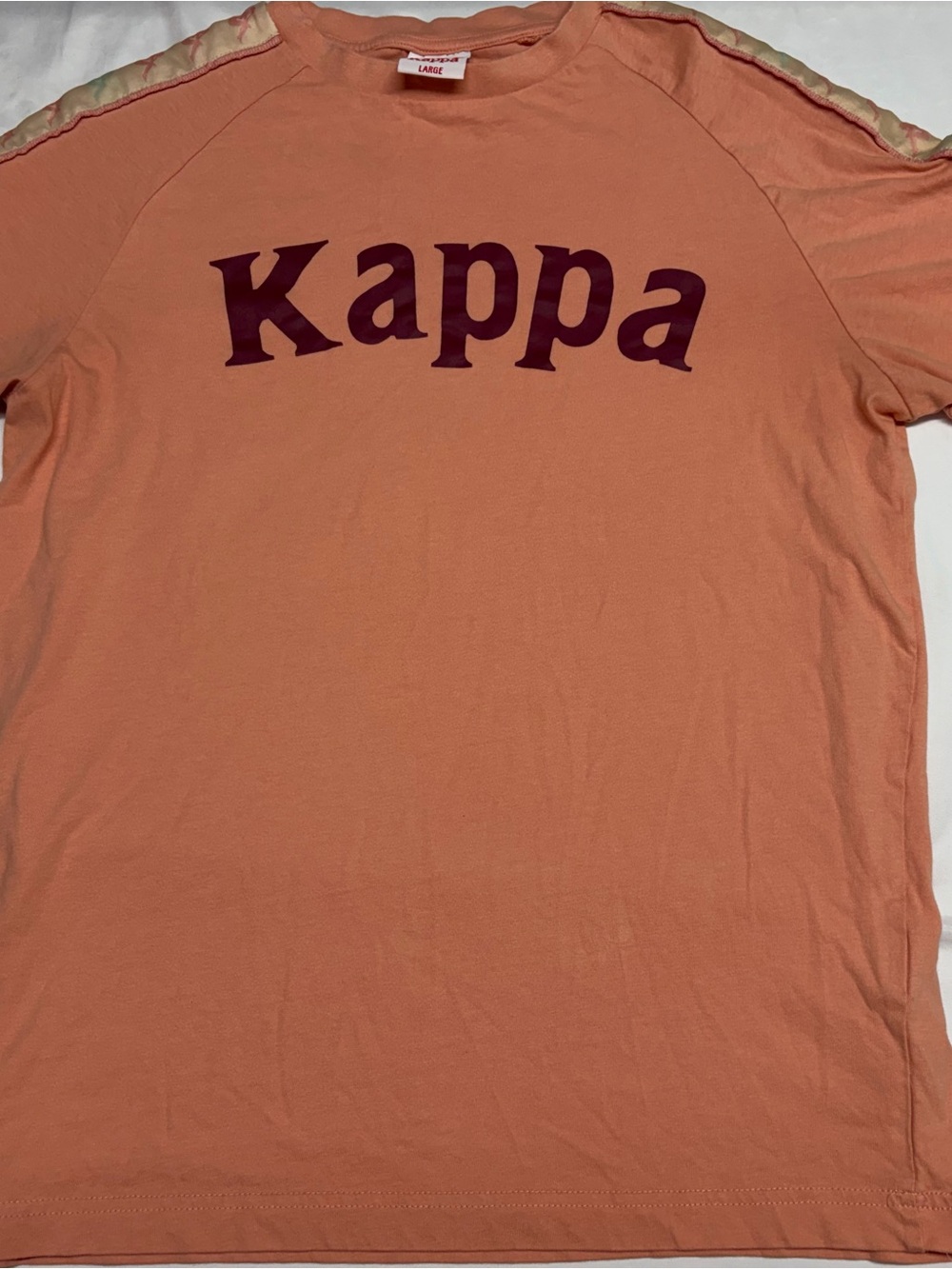 Kappa Men’s Coral Tee with Maroon Logo